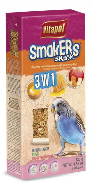 Vitapol Smakers 3 w 1 dla papużki falistej 130 g