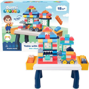 Dumel Miękkie Klocki 80el. Dumi Bloks Stolik Edukacyjny Zestaw 50402