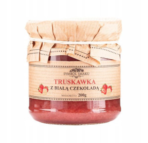 Konfitura domowa Truskawka z białą czekoladą 200g