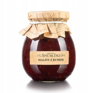KONFITURA MALINA Z RUMEM naturalna Spichlerz 300g