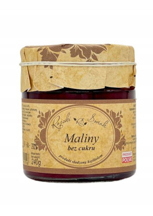 Malina bez cukru z ksylitolem 240g - Rajski Smak