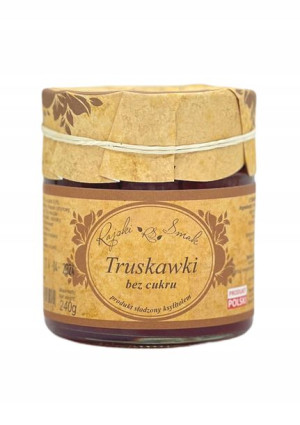 Truskawki bez cukru z ksylitolem 240g- Rajski Smak