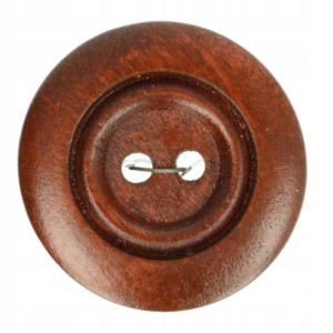 Guzik drewniany 25 mm ciemny brąz 1szt.