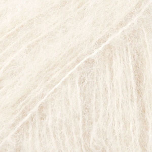 Włóczka Drops Brushed Alpaca Silk 01 / ecru