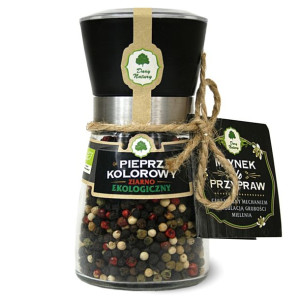 Pieprz Kolorowy Ziarno W Młynku 80 G - Dary Natury