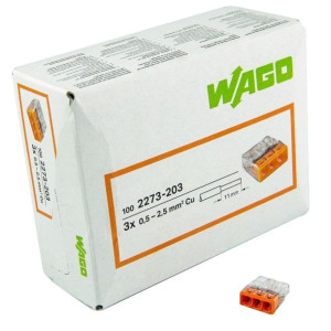 Złączka instalacyjna do puszek 3x0,5-2,5mm2 2273-203 WAGO