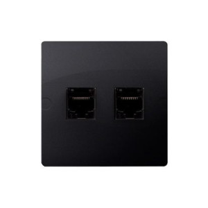 Gniazdo komputerowe podwójne RJ45 kategoria 5e grafit mat BMF52.02/28 Simon