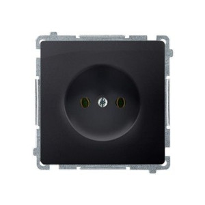 Gniazdo wtyczkowe bez uziemienia grafit mat BMG1.01/28 Simon Basic Kontakt-