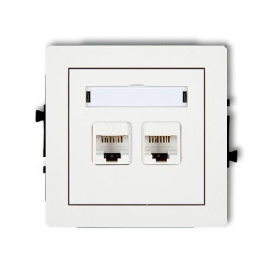 DGK-2 Gniazdo sieciowe podwójne podtynkowe 2xRJ45 DECO KARLIK