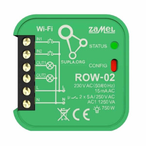 Odbiornik Wi-Fi dwukanałowy dopuszkowy ROW-02 SUPLA ZAMEL