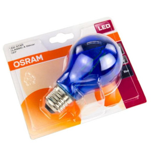 Niebieska żarówka LED STAR DECOR CLASSIC A A60 2W 10lm 9000K OSRAM