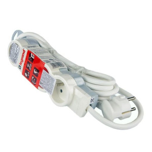 Przedłużacz elektryczny na cztery gniazda biały 4X2P+Z 3500W 230V LEGRAND