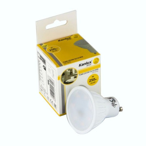 TOMI LED3W żarówka LED KANLUX GU10-WW 3W-25W 120st 250lm 3000K