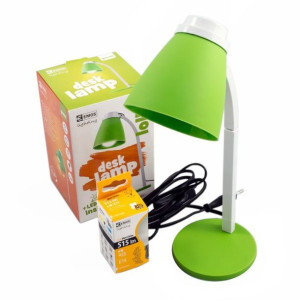 Zielona Lampa biurkowa Lolli z żarówką ledową 6W E14 EMOS Z7597G