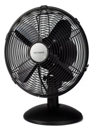 Wentylator biurkowy 25cm 30W chrom-mat czarny VO0339 volteno
