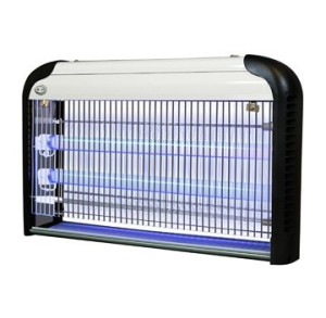 Lampa owadobójcza srebrno-szara UVA 2x15W IK206 SANICO