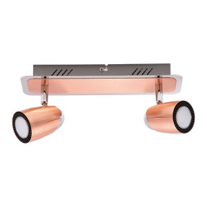 Lampa sufitowa ścienna led w kolorze miedzianym RUDA LED 2L 3000K 02841 IDE