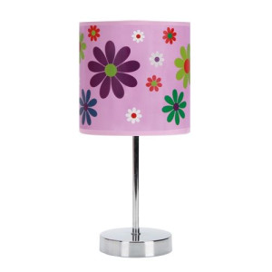Różowa lampka w kwiaty NUKA E14 PINK 03651 IDEUS