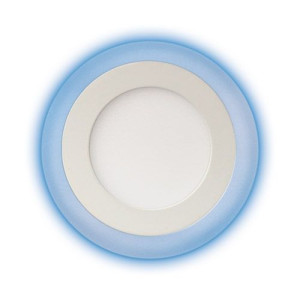 Okrągła lampa sufitowa led z niebieskim podświetleniem 3W+3W ALDEN LED C 02