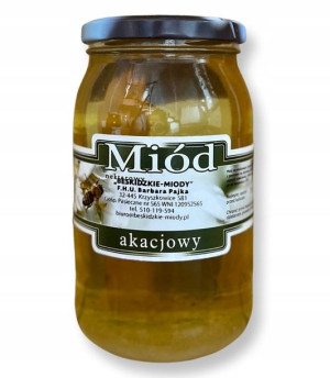 MIÓD AKACJOWY POLSKI - NATURALNY z pasieki 1kg