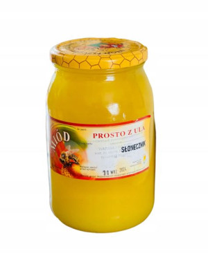 MIÓD SŁONECZNIKOWY z nektaru słonecznika 1,2kg