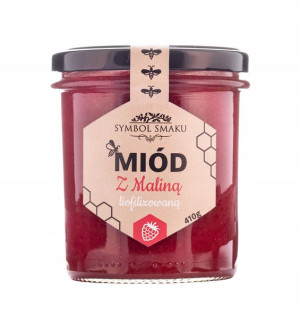 Miód z maliną liofilizowaną 410g Symbol Smaku