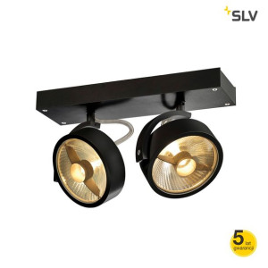 Lampa ścienno-sufitowa KALU 2 QPAR111 czarna max 75W SLV