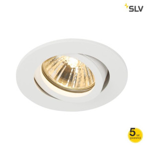 Białe ruchome oczoko wpuszczane w sufit New Tria 68 QPAR 51 SLV