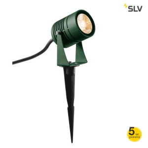 Wbijana lampa ogrodowa w kolorze zielonym 6W 3000K IP55 SPIKE 1002202 SLV