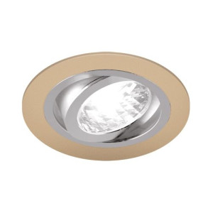 Okrągła oprawa sufitowa punktowa beżowy/chrom 50W GU10 ALUM C 03623 IDEUS