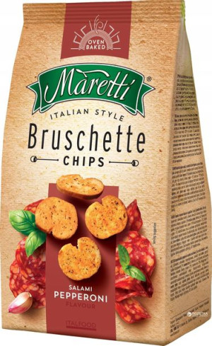 Krążki chlebowe chipsy o smaku salami pepperoni70g