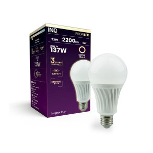 Ceramiczna żarówka LED E27 22W 2200LM A80 E27 830 CERAMIKA INQ