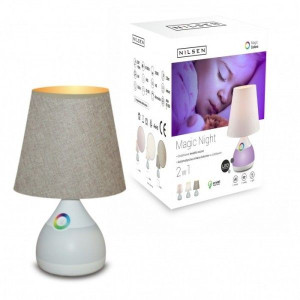 Lampka nocna led dziecięca biały/coffe 6W 3000K Magic Night Coffe DN007 Nil