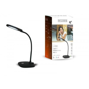 Czarna led-owa lampka na biurko 6,5W 420lm 4000K PX016 LISA Nilsen