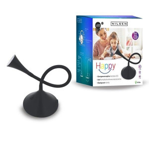 Czarna lampka led na biurko oraz ścianę 4000K 2,4W 240lm Happy PX024 Nilsen