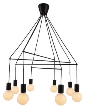 Duża lampa loft sufitowa na 8 żarówek industrialna czarna 38-70951 Alto Can