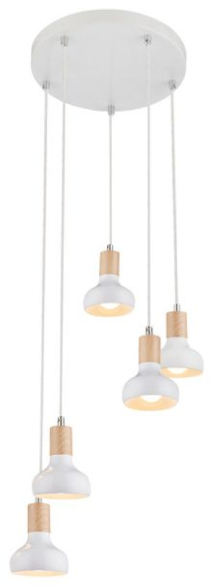 Oświetlenie sufitowe białe na talerzu 5X40W E14 PUERTO 35-62772 Candellux