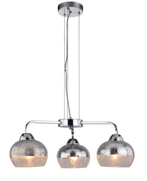 Lustrzana lampa wisząca z efektem bitego szkła 3X60W E27 CROMINA 33-56368 C