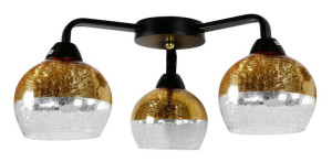 Lampa sufitowa GOLD z efektem bitego szkła 3X60W E27 CROMINA 98-57273 Cande