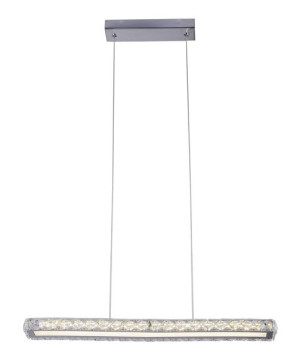 Lampa wisząca prostokątna LED srebrna z kryształkami 60CM 20W 4000K SYMPHON