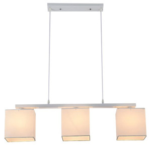 Lampa wisząca beżowo-biała z trzema kloszami 3X40W E27 BOHO 33-58362 Candel