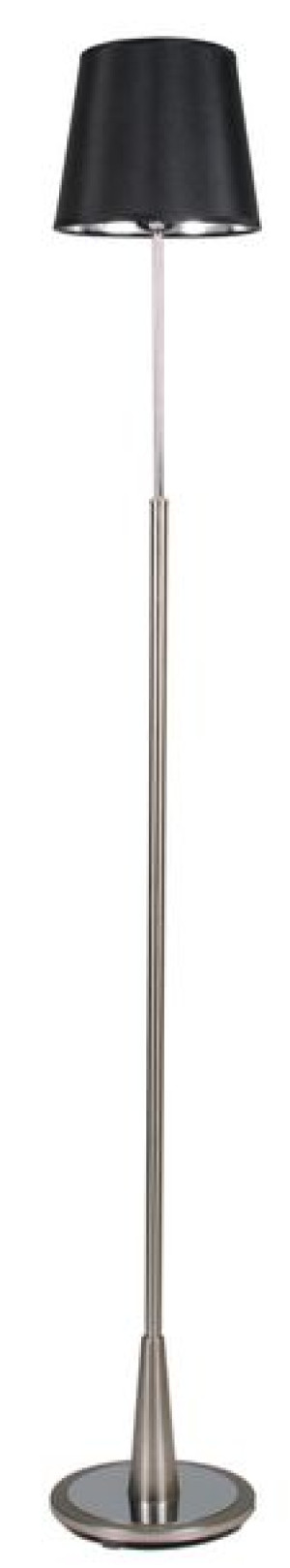 Stylowa satynowa lampa podłogowa z czarnym abażurem 51-53619 MILONGA Candel