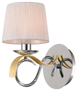 Chromowy kinkiet ze złotym zdobieniem 1X40W E14 DENIS 21-23643 Candellux