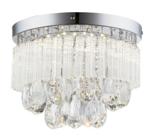 Plafon chromowy z dwoma rodzajami kryształków 4000K 12W LED LONELLA 98-4479
