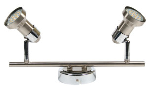 Chromowy spot oświetleniowy podwójny 2X50W GU10 ARKON 92-59581 Candellux