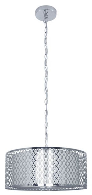 Lampa wisząca chromowa wykonana z metalu 1x60W E27 BRONZO 31-26644 Candellu
