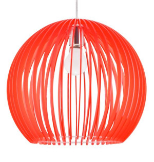 Czerwona lampa wisząca z akrylu 1X60W E27 HAGA 31-50413 Candellux