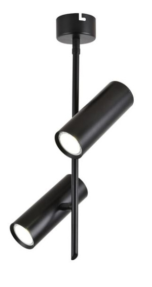 Lampa wisząca sufitowa czarna dwie tuby 4000K 2x5W 32-76267 Candellux