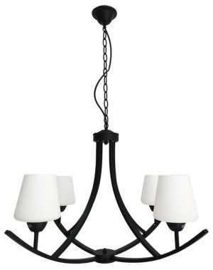 Designerska biało-czarna lampa na 4 żarówki E27 4x60W 34-38838 LONDYN Cande