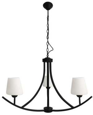 Wisząca lampa biało-czarna 3xE27 Londyn 33-38708 Candellux